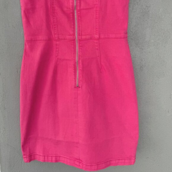 ASOS DESIGN denim mini dress with sweetheart neckline in pink *NEVER WORN* - Picture 11 of 11
